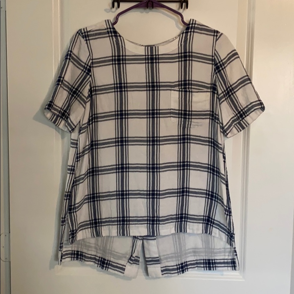 Navy blue stripped Maxwell top